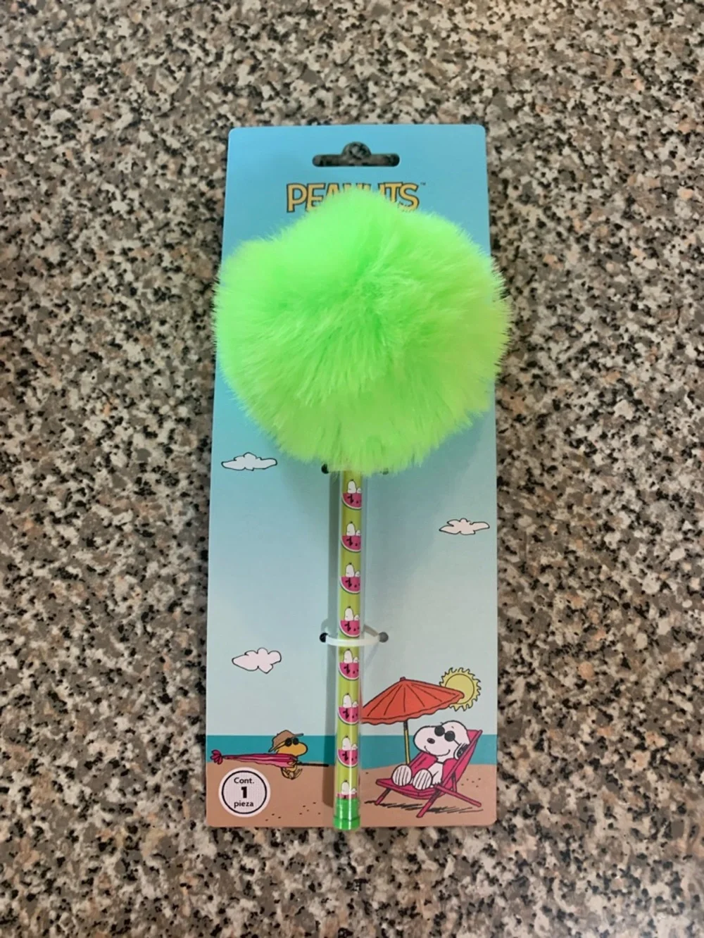 Peanuts Pom-Pom Pen Your Choice: Yellow, Green or Hot Pink
